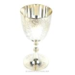 A silver plated goblet. circa 1880.