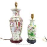 A Pair of Modern Chinese Table Lamps.