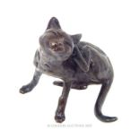 Bronze Cat Figurine By Paul Jenkins