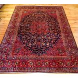 Persian Signed Meshad Carpet.