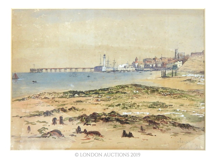 Watercolour Of A Seafront Scene Of Margate Dated 1865 - Image 2 of 3