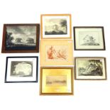 A COLLECTION OF SEVEN 18TH/19TH CENTURY ENGLISH WATERCOLOURS.
