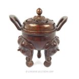 A Bronze Chinese Incense Burner.