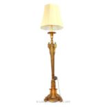 An Italian Gilt Wood Standard Lamp.