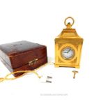 A Cased Ormolu Mid 19th Century Clock Maker Robert Linza