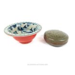 Chinese Bowl and Celadon Box.