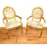 Pair of French gilt chairs