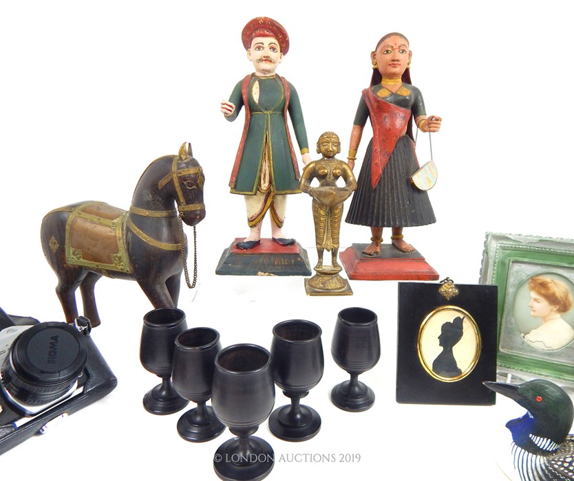 Large Lot Of Miniature Silhouettes, Cameras, Treen, Figures - Image 2 of 4