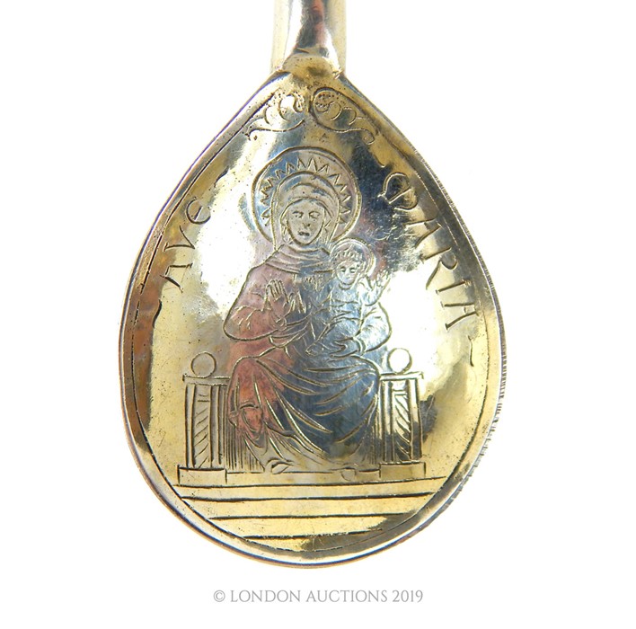 A Late Nineteenth Century German Sterling Silver Apostle Spoon. - Image 2 of 5