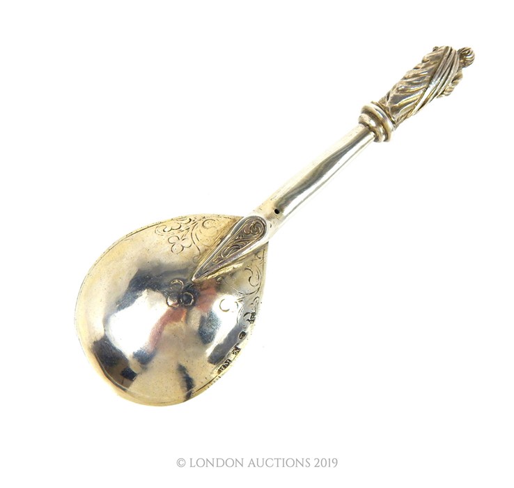 A Late Nineteenth Century German Sterling Silver Apostle Spoon. - Image 4 of 5