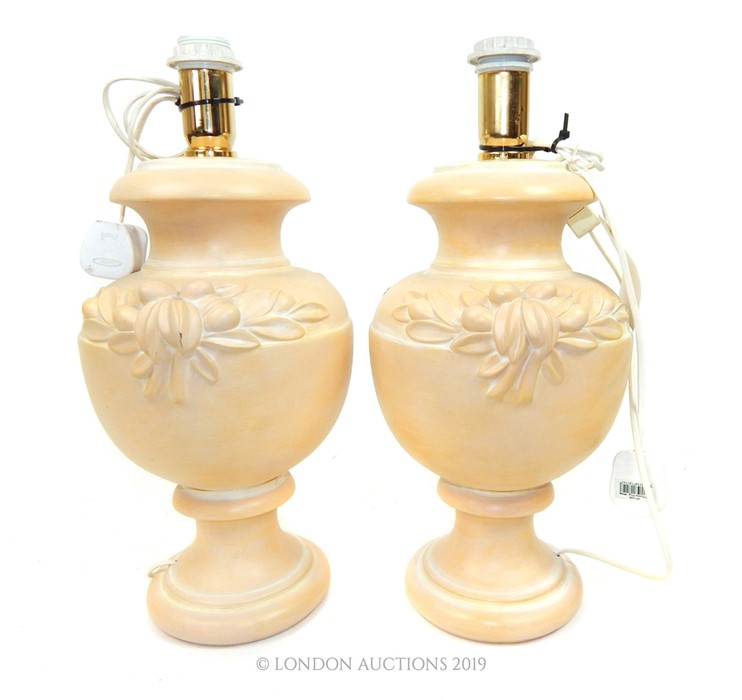 A Pair of Modern Terracotta Table Lamps. - Image 2 of 2