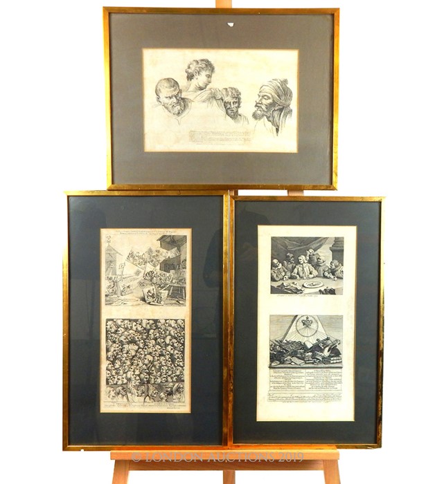 A set of three Hogarth Prints.