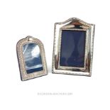 Two Sterling Silver Mounted Photo Frames Modern