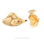 Two Antique Meerschaum Pipes.