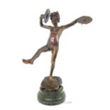 Bronze Statue Of A Child Dancing With Cymbals