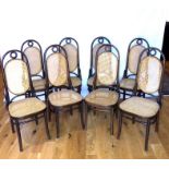 A Set of Eight Mid 20th Century Rattan Chairs.