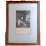 Large Framed Print Of A Man Playing The Jews Harp Published 1809.