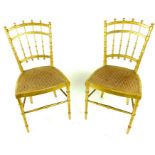 Pair of Victorian giltwood side chairs