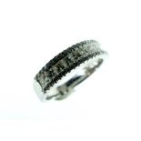 An 18 Carat White Gold Diamond Half Eternity Ring.