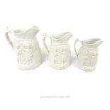 A Rare Trio Of Victorian Porcelain Jugs Of The Royal Children