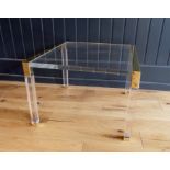An Occassional Table with a Perspex Top and Legs.