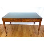 A C 1870s Inlaid Leather Top Desk.