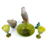 A Small Jade Figure and Quantity of Oriental Hardstone.
