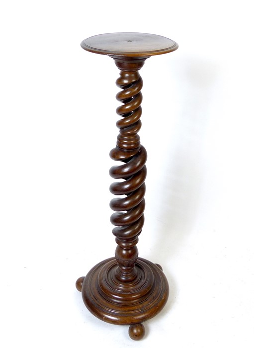 A Single c1900 Hardwood Pedestal