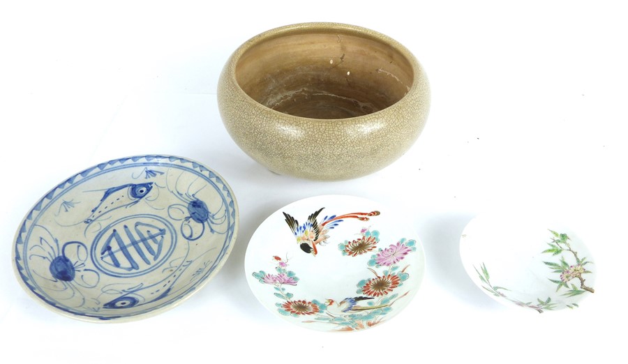 1800 Century Tri Leg Chinese Bowl and Various ceramics.