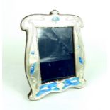 A Silver and Enamel Liberty Style Easel Back Picture Frame.