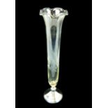 A Cut glass and Silver Coloured Metal Mounted Bud Vase.