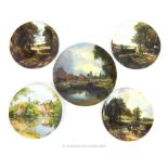 Four Plates Depicting Works Of Constable And One After Constable.