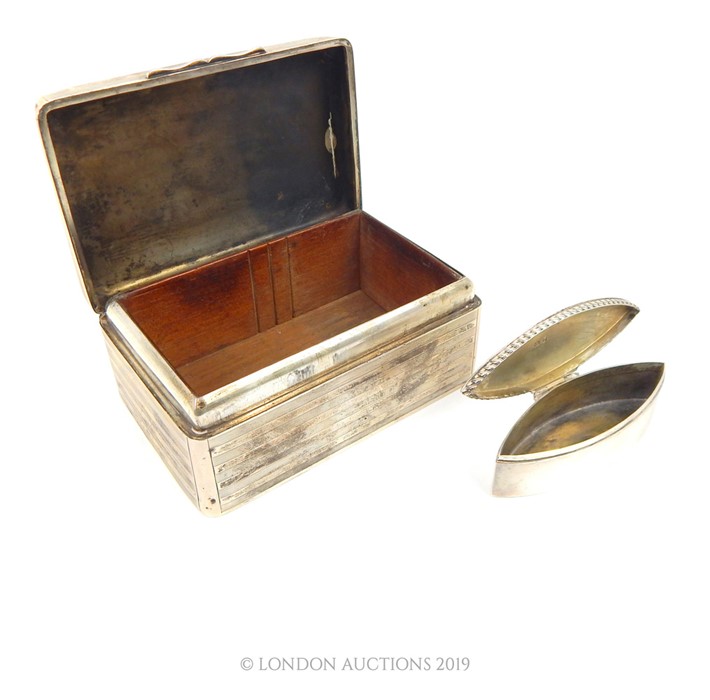 A Sterling Silver Cigarette Box With One Sterling Silver Pill Box Hallmarked 1899 And 1912 - Image 3 of 4