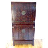 A Chinese lacquered Two Door Cabinet.