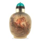 Snuff Bottle Decorated With A Monkey