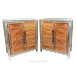 A Pair Of Industrial Steel Cabinets.
