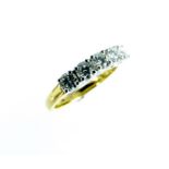 An 18 Carat Yellow Gold Five Stone Diamond Ring.