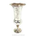 A Silver Centrepiece Vase, Hallmarked London 1905