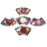 Five Collectable Plates From Various Makers Depicting Floral Scenes