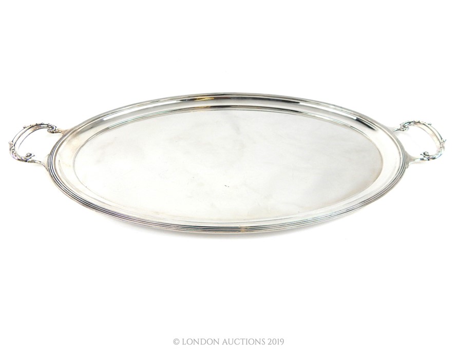 A Large Mappin And Webb Sterling Silver Tray Hallmarked Sheffield 1926. - Image 2 of 4