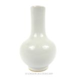 Signed 19th Century White Chinese Thin Necked Vase