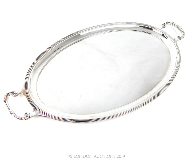 A Large Mappin And Webb Sterling Silver Tray Hallmarked Sheffield 1926.