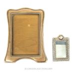 A Delightful Sterling Picture Frame With Indistinct Hallmarks And One Other