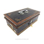 A 20th Century Milners Safe Co. Cash Box WIth Key.