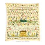 A Brilliant Condition Georgian Sampler Signed Jane Lawson, August 30th 1821