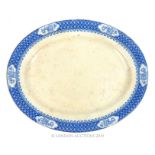 A Victorian Blue And White Plate.