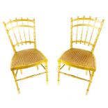 Pair of Victorian giltwood side chairs