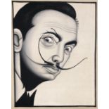 A Stylish Contemporary Oil On Linen Portrait of Dali.