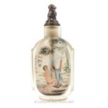 19th Century Snuff Bottle Depicting An Erotic Scene