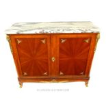 A Brass And Marble Sideboard.